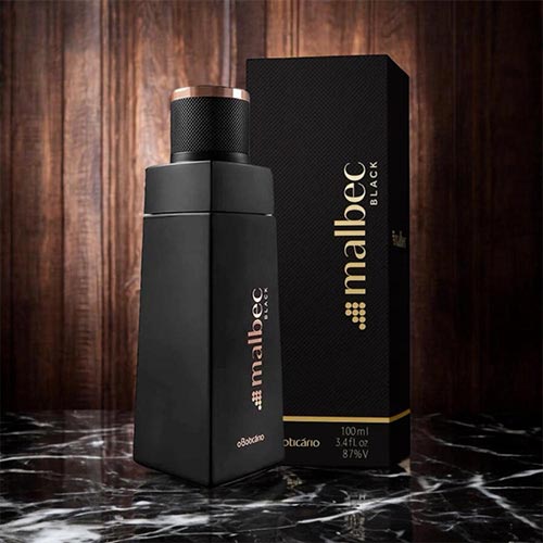 Malbec Black EDT flacon et boîte noire 100ml - O Boticário