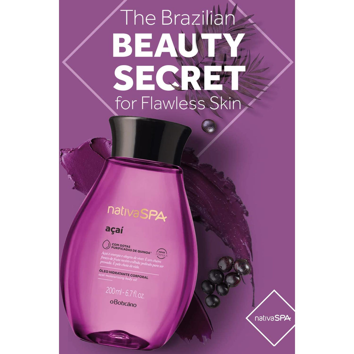 NativaSPA Açaí Huile Glorieuse Hydratante 200ml - The Brazilian Beauty Secret