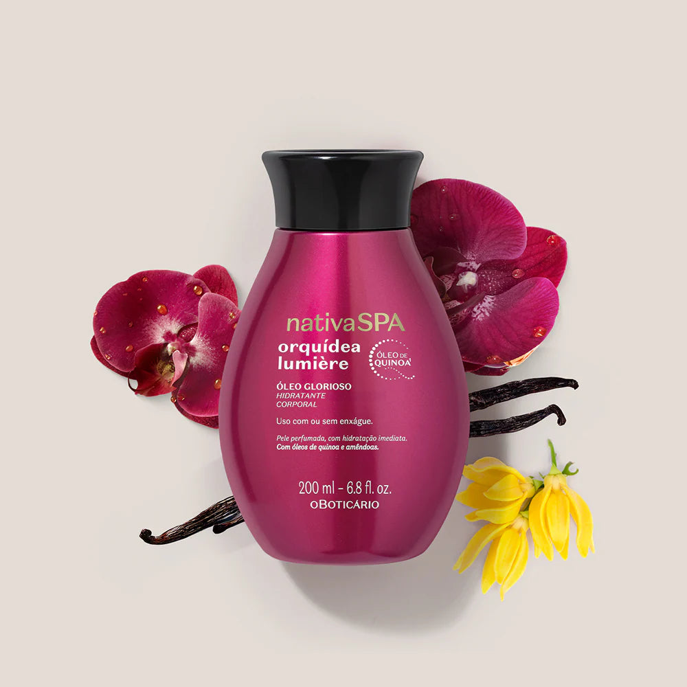 NativaSPA Orquídea Lumière Óleo Glorioso avec orchidées et vanille 200ml