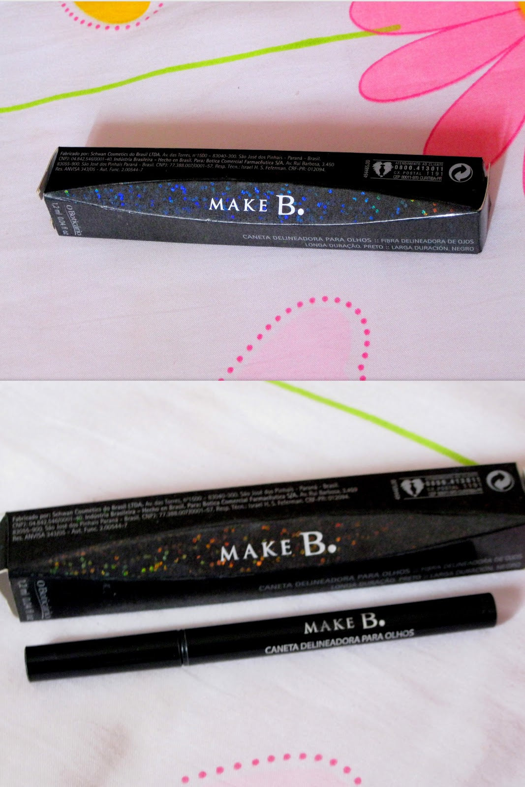 MAKE B. Caneta Delineadora Olhos Ponta Fina Preta