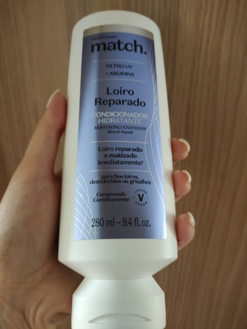 Match Loiro Reparado Condicionador Hidratante 280ml – O Boticário