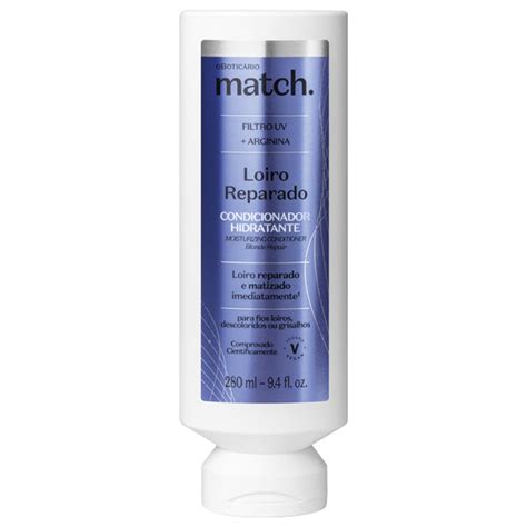 Match Loiro Reparado Condicionador Hidratante 280ml – O Boticário