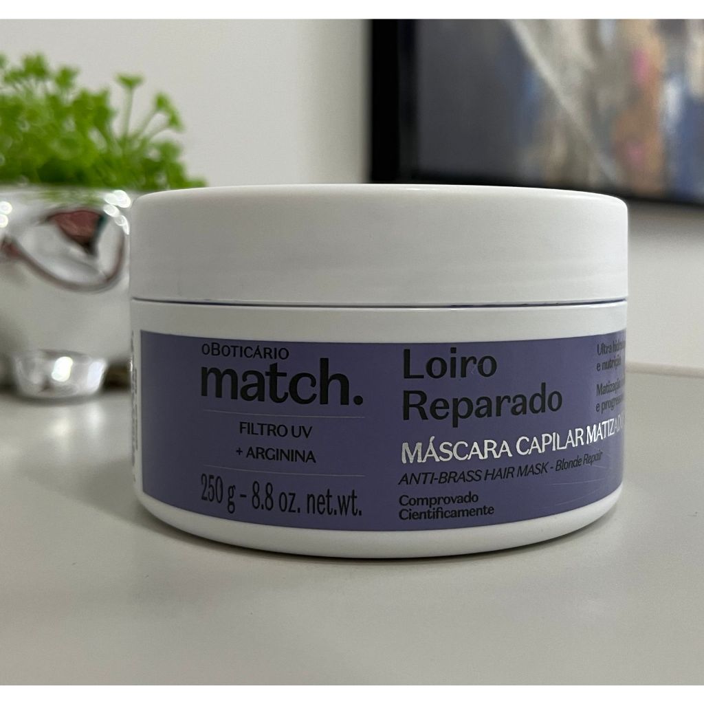 Match Loiro Reparado Máscara Capilar Matizadora 250g – O Boticário