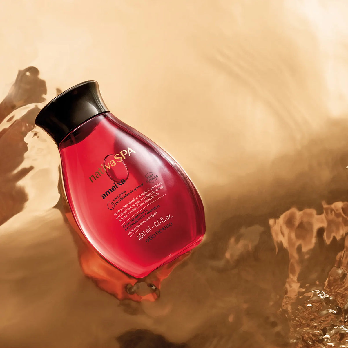 NativaSPA Ameixa Óleo Glorioso flacon rouge dans l'eau 200ml