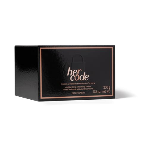 Her Code Creme Hydratante Veloutee 250g - O Boticario