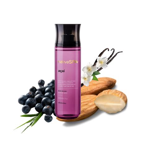 NativaSPA Açaí Body Splash 200ml - flacon avec ingrédients açaí et vanille