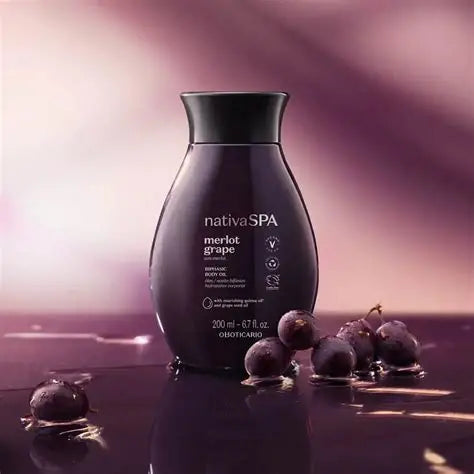 NativaSPA Merlot Grape Biphasic Body Oil 200ml - végan