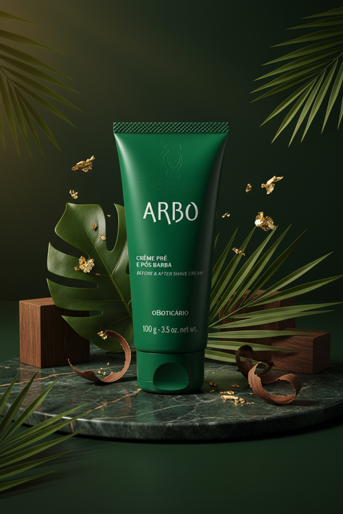 ARBO Creme Barba – Fundo Verde & Dourado