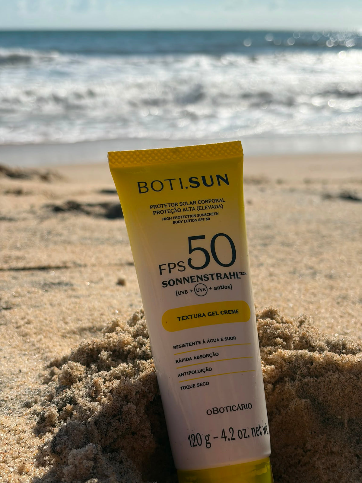 BOTI SUN PROTETOR SOLAR GEL CORPO FPS 50 120G