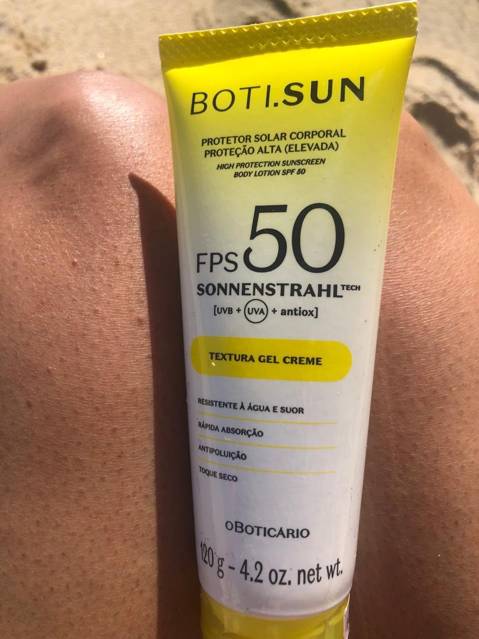 BOTI SUN PROTETOR SOLAR GEL CORPO FPS 50 120G