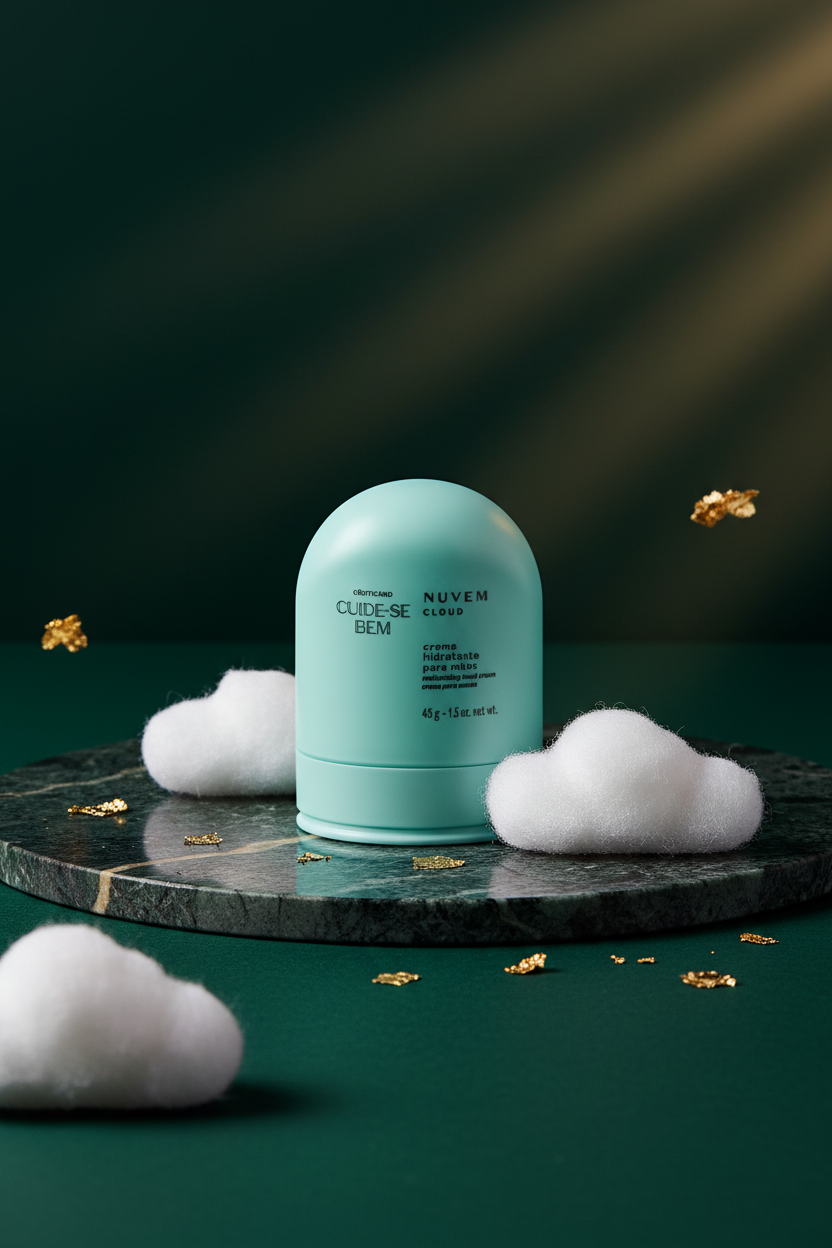 CBEM Nuvem Cloud Crème Mains – Fundo Verde & Dourado