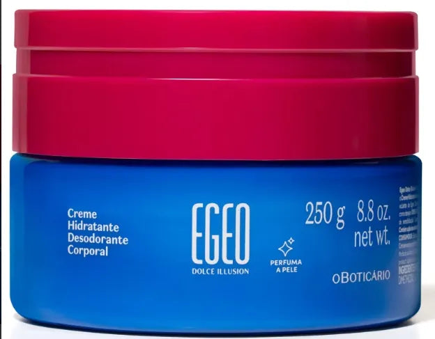 EGEO Dolce Illusion Crème Hydratante Corps 250g - frasco azul com tampa rosa