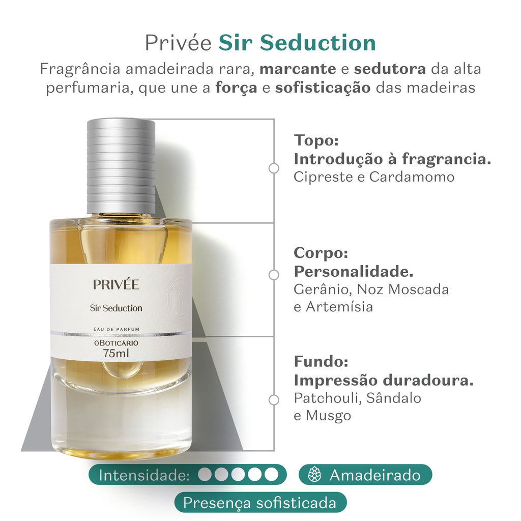 Privée Sir Seduction Eau de Parfum 75ml – O Boticário