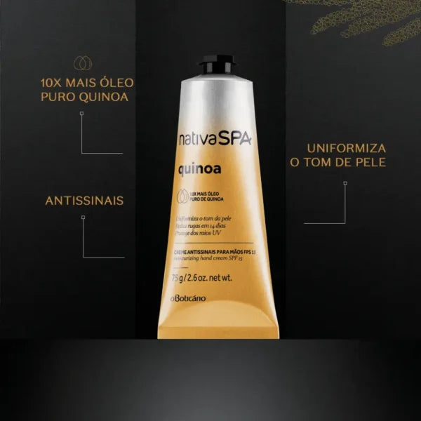 Nativa SPA Crème Mains Quinoa Antissinais FPS 15 – 75g